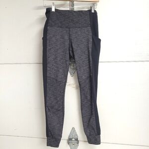 Athleta Excursion Hybrid Tight Black Heather Leggings/Joggers with pocket Size S
